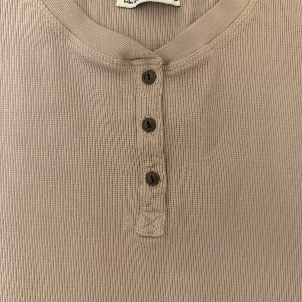 American Giant Long Sleeve Henley Shirt - Picture 3 of 4